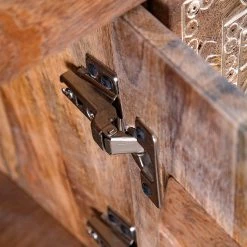 Red Living Sideboard Vallentuna - Mango massiv / Metall - Mango / Schwarz -Möbel Verkäufe 2024 1000359913 220621 060 DETAILS P000000001000359913