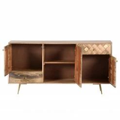 Naturoo Sideboard Yearby - Mango massiv - Mango / Gold -Möbel Verkäufe 2024 1000359926 220621 030 DETAILS P000000001000359926