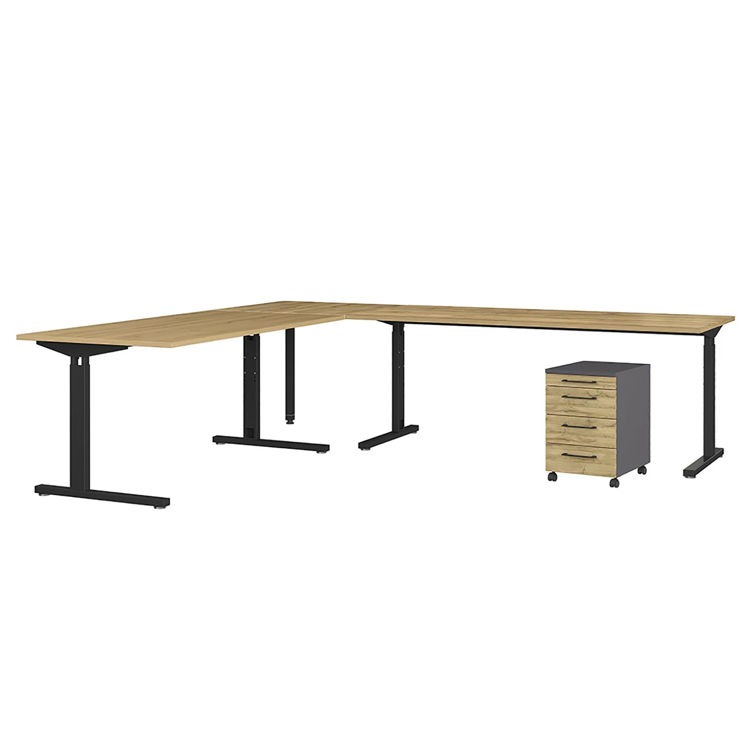 Germania Büroset GW-Profi 2.0 (2-teilig) - Höhenverstellbar - Eiche Grandson Dekor 3 Germania Büroset GW-Profi 2.0 (2-teilig) - Höhenverstellbar - Eiche Grandson Dekor