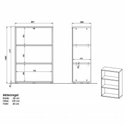 Germania Büroset GW-Agenda IV (4-teilig) - Eiche Grandson Dekor / Graphit -Möbel Verkäufe 2024 1000360362 220622 501 SKETCH DETAILS P000000001000360362 sketch