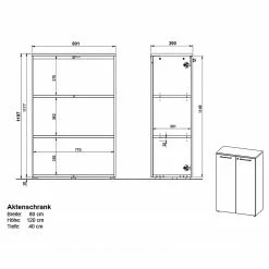 Germania Büroset GW-Agenda IV (4-teilig) - Eiche Grandson Dekor / Graphit -Möbel Verkäufe 2024 1000360362 220622 502 SKETCH DETAILS P000000001000360362 sketch