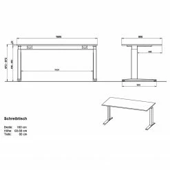 Germania Büroset GW-Agenda II (4-teilig) - Höhenverstellbar - Eiche Grandson Dekor -Möbel Verkäufe 2024 1000360372 220622 502 SKETCH DETAILS P000000001000360372 sketch