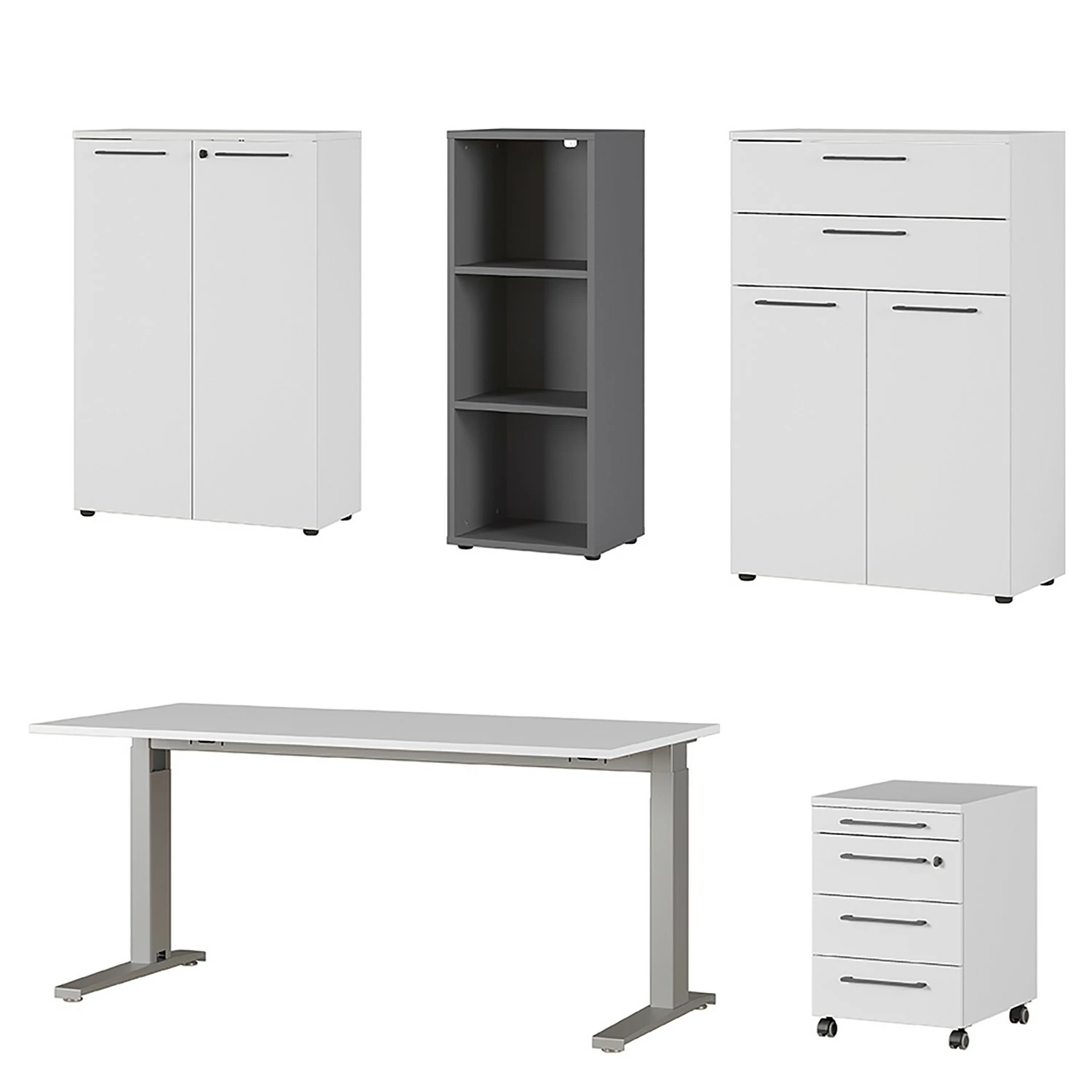 Germania Büroset GW-Agenda III (5-teilig) - Höhenverstellbar - Hellgrau 3 Germania Büroset GW-Agenda III (5-teilig) - Höhenverstellbar - Hellgrau