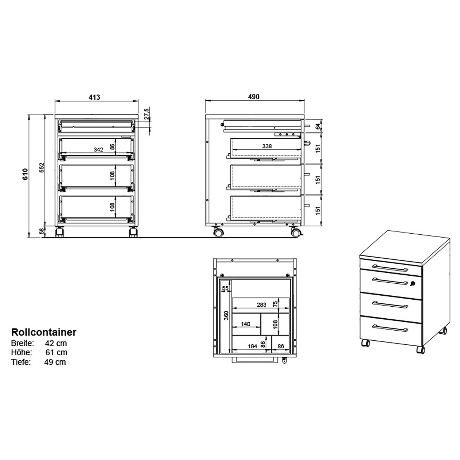 Germania Büroset GW-Agenda III (5-teilig) - Höhenverstellbar - Hellgrau 22 Germania Büroset GW-Agenda III (5-teilig) - Höhenverstellbar - Hellgrau – Bild 20