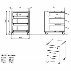 Germania Rollcontainer GW-Pasadena - Weiß / Graphit 9 Germania Rollcontainer GW-Pasadena - Weiß / Graphit -Möbel Verkäufe 2024 1000361819 220722 500 SKETCH DETAILS P000000001000361819 sketch