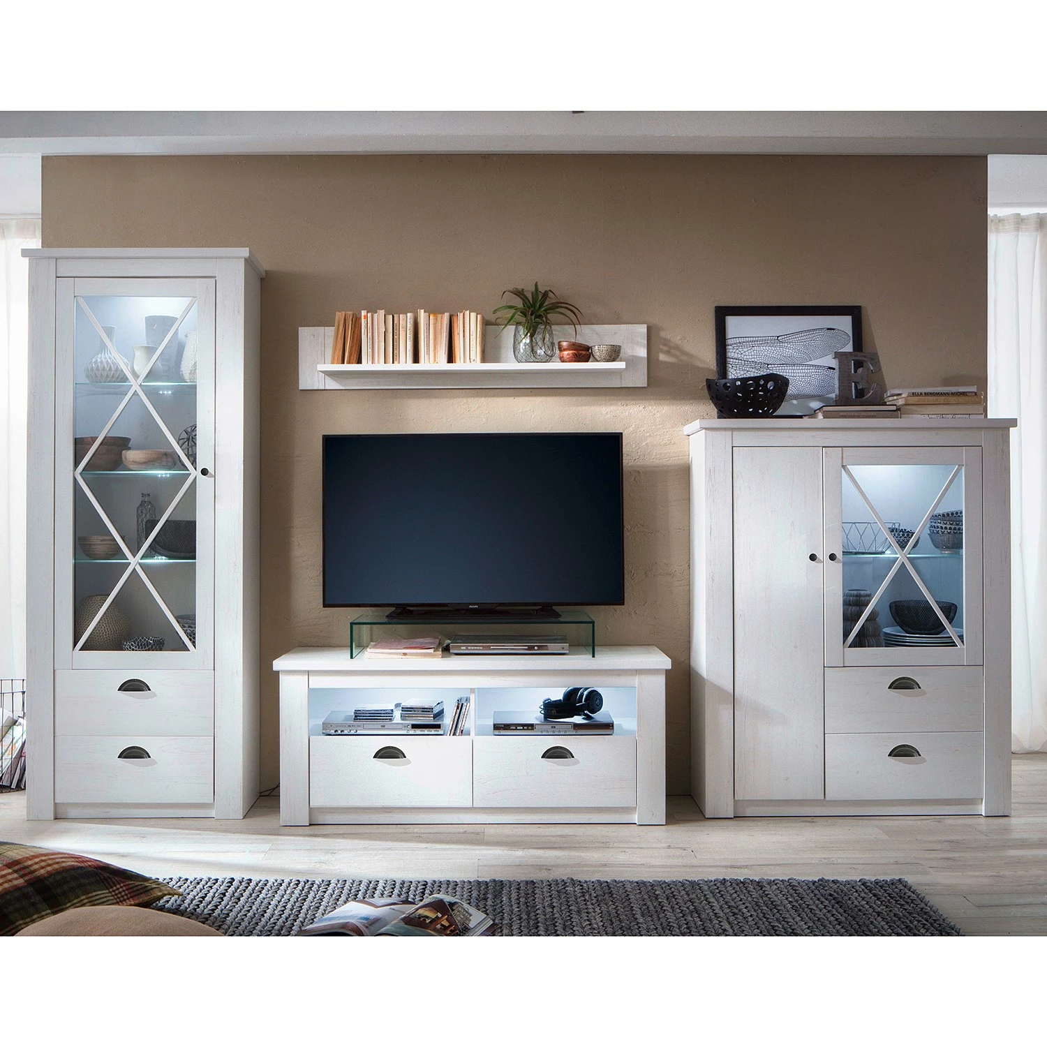 Trendteam Sideboard Georgia - Pinie Weiß Dekor 4 Trendteam Sideboard Georgia - Pinie Weiß Dekor – Bild 2