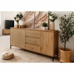 Loftscape Sideboard Brochet - Eiche Dekor / Schwarz -Möbel Verkäufe 2024 1000363051 220704 021 MOOD DETAILS P000000001000363051 mood 1