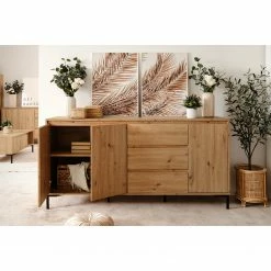 Loftscape Sideboard Brochet - Eiche Dekor / Schwarz -Möbel Verkäufe 2024 1000363051 220704 022 MOOD DETAILS P000000001000363051 mood 1