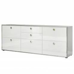 Trendteam Sideboard Infintiy II - Hochglanz Weiß / Matt Weiß