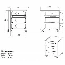 Germania Büroset GW-Pasadena - Graphit / Weiß -Möbel Verkäufe 2024 1000363830 220722 500 SKETCH DETAILS P000000001000363830 sketch