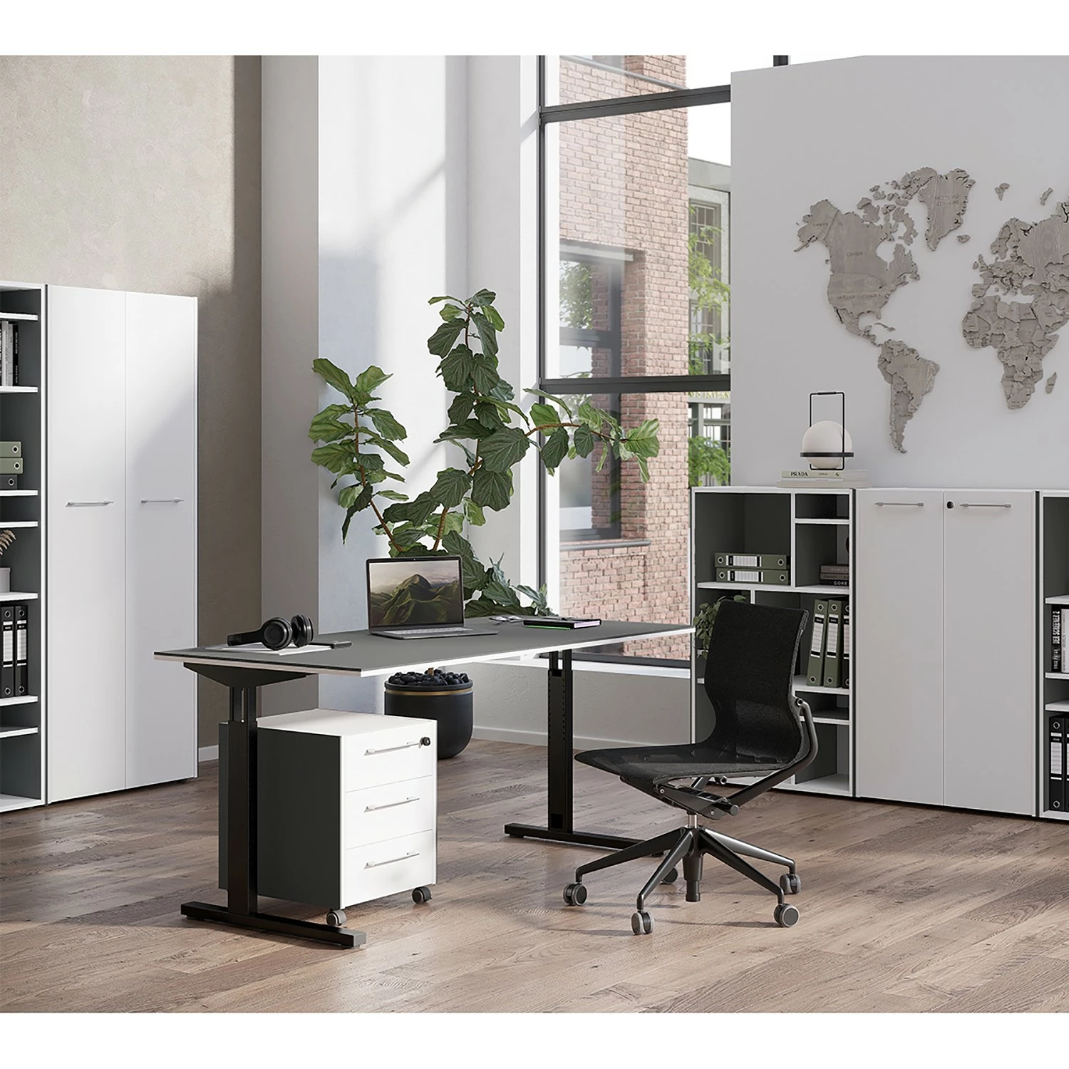 Germania Büroset GW-Pasadena III - Graphit / Weiß 3 Germania Büroset GW-Pasadena III - Graphit / Weiß