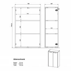 Germania Büroset GW-Pasadena VI - Graphit / Weiß -Möbel Verkäufe 2024 1000363836 220722 501 SKETCH DETAILS P000000001000363836 sketch