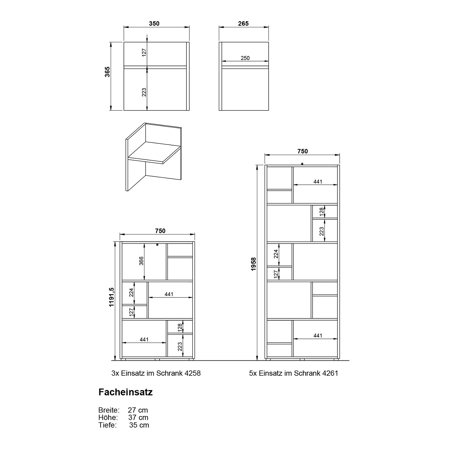 Germania Aktenregal GW-Pasadena II - Graphit / Weiß - Höhe: 196 cm 10 Germania Aktenregal GW-Pasadena II - Graphit / Weiß - Höhe: 196 cm – Bild 8