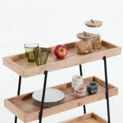 Red Living Regal Beitbridge I - Akazie massiv / Metall - Akazie / Schwarz -Möbel Verkäufe 2024 1000363959 220714 040 DETAILS P000000001000363959