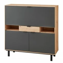 Fashion For Home Sekretär Leox - Graphit / Eiche Artisan Dekor
