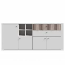 Loftscape Sideboard Millquarter - Weiß / Eiche Hell Dekor -Möbel Verkäufe 2024 1000364914 220722 030 DETAILS P000000001000364914