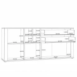 Loftscape Sideboard Millquarter - Weiß / Eiche Hell Dekor -Möbel Verkäufe 2024 1000364914 220722 501 SKETCH DETAILS P000000001000364914 sketch