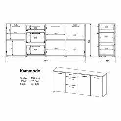Germania Sideboard Campo - Anthrazit -Möbel Verkäufe 2024 1000366030 220809 500 SKETCH DETAILS P000000001000366030 sketch
