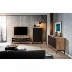 Schildmeyer Sideboard Looks - Schwarz / Eiche Dekor -Möbel Verkäufe 2024 1000366031 220809 020 MOOD DETAILS P000000001000366031 mood