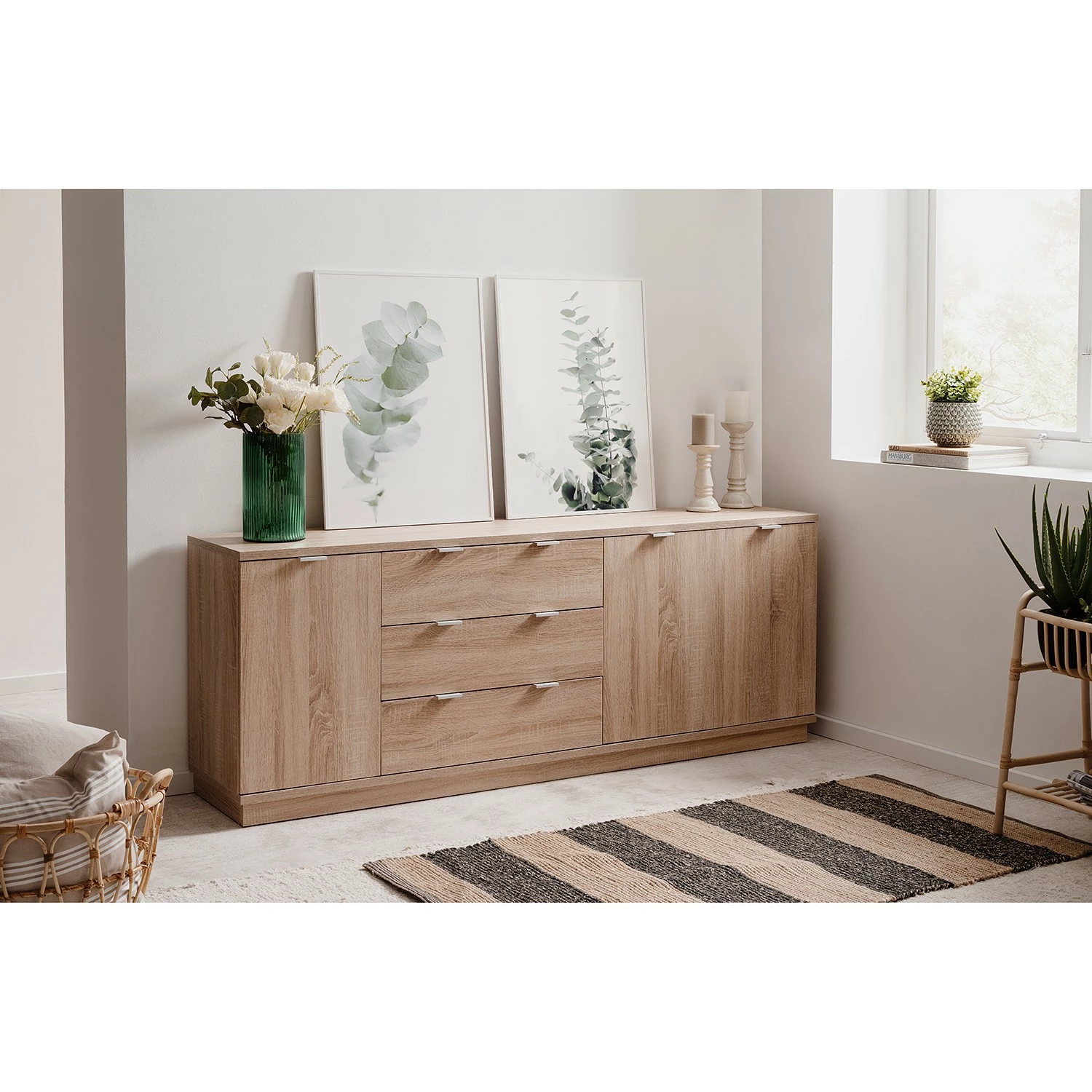 Loftscape Sideboard Alcester II - Eiche Sonoma Dekor 5 Loftscape Sideboard Alcester II - Eiche Sonoma Dekor – Bild 3