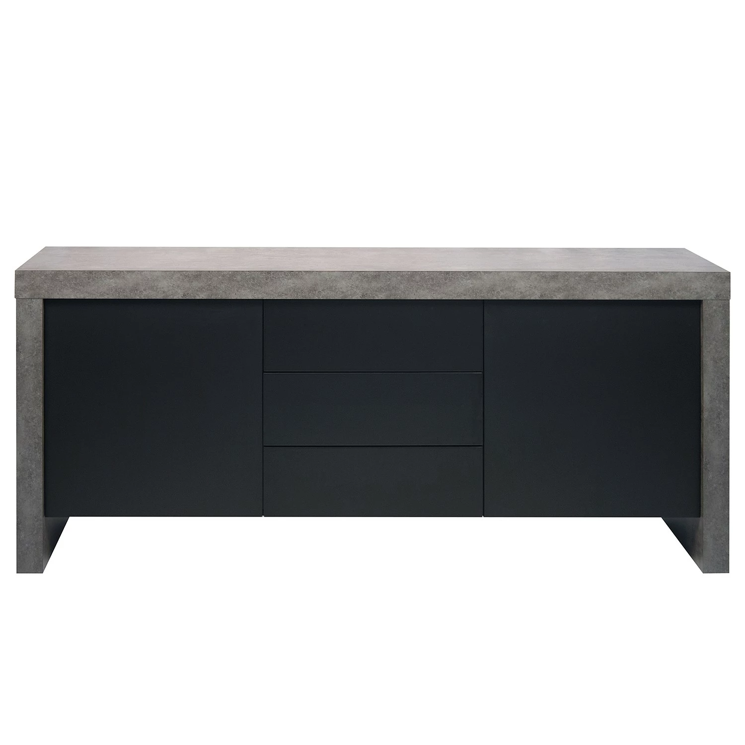 Temahome Sideboard Kobe I - Schwarz / Beton Dekor 8 Temahome Sideboard Kobe I - Schwarz / Beton Dekor – Bild 6