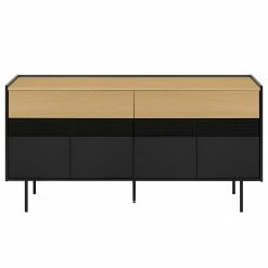Temahome Sideboard Radio - Echtholzfurnier - Schwarz / Eiche -Möbel Verkäufe 2024 1000366695 220906 030 DETAILS P000000001000366695