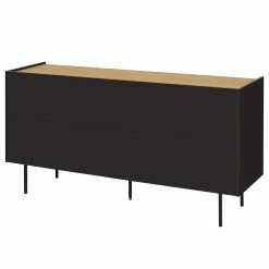 Temahome Sideboard Radio - Echtholzfurnier - Schwarz / Eiche -Möbel Verkäufe 2024 1000366695 220906 060 DETAILS P000000001000366695