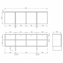 Temahome Sideboard Edge - Echtholzfurnier - / Weiß / Eiche -Möbel Verkäufe 2024 1000366714 220906 501 SKETCH DETAILS P000000001000366714 sketch