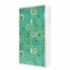 EasyOffice by Paperflow Rollladenschrank easyOffice Graphique II - Hellblau / Grün - Höhe: 204 cm