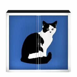 EasyOffice by Paperflow Rollladenschrank easyOffice Pop Art Cat - Weiß / Blau -Möbel Verkäufe 2024 aktenschrank easyoffice pop art cat weiss blau 1955702