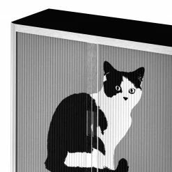 EasyOffice by Paperflow Rollladenschrank easyOffice Pop Art Cat - Weiß / Grau -Möbel Verkäufe 2024 aktenschrank easyoffice pop art cat weiss grau 1955730