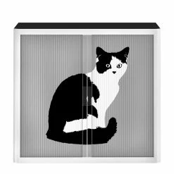 EasyOffice by Paperflow Rollladenschrank easyOffice Pop Art Cat - Weiß / Grau -Möbel Verkäufe 2024 aktenschrank easyoffice pop art cat weiss grau 1955734