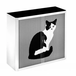 EasyOffice by Paperflow Rollladenschrank easyOffice Pop Art Cat - Weiß / Grau -Möbel Verkäufe 2024 aktenschrank easyoffice pop art cat weiss grau 1955738
