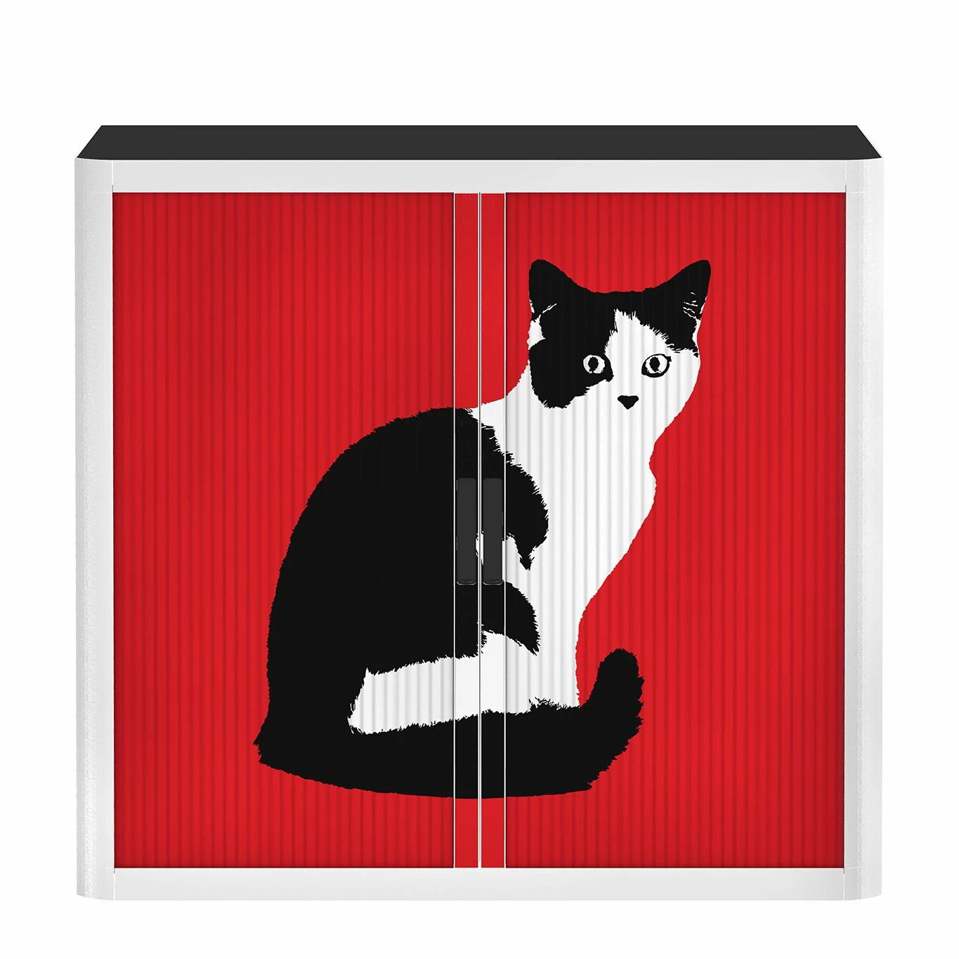 EasyOffice by Paperflow Rollladenschrank easyOffice Pop Art Cat - Weiß / Rot 5 EasyOffice by Paperflow Rollladenschrank easyOffice Pop Art Cat - Weiß / Rot – Bild 3