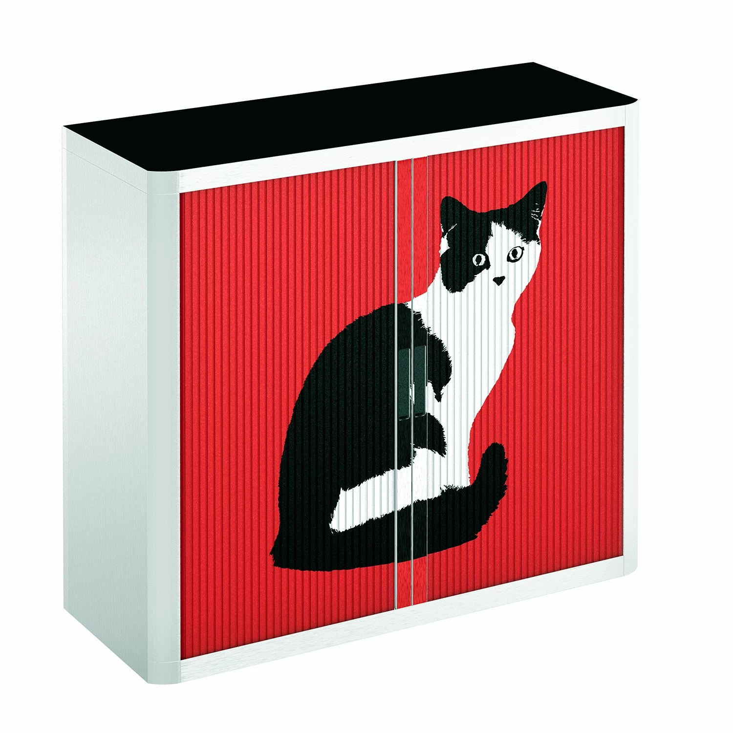 EasyOffice by Paperflow Rollladenschrank easyOffice Pop Art Cat - Weiß / Rot 6 EasyOffice by Paperflow Rollladenschrank easyOffice Pop Art Cat - Weiß / Rot – Bild 4