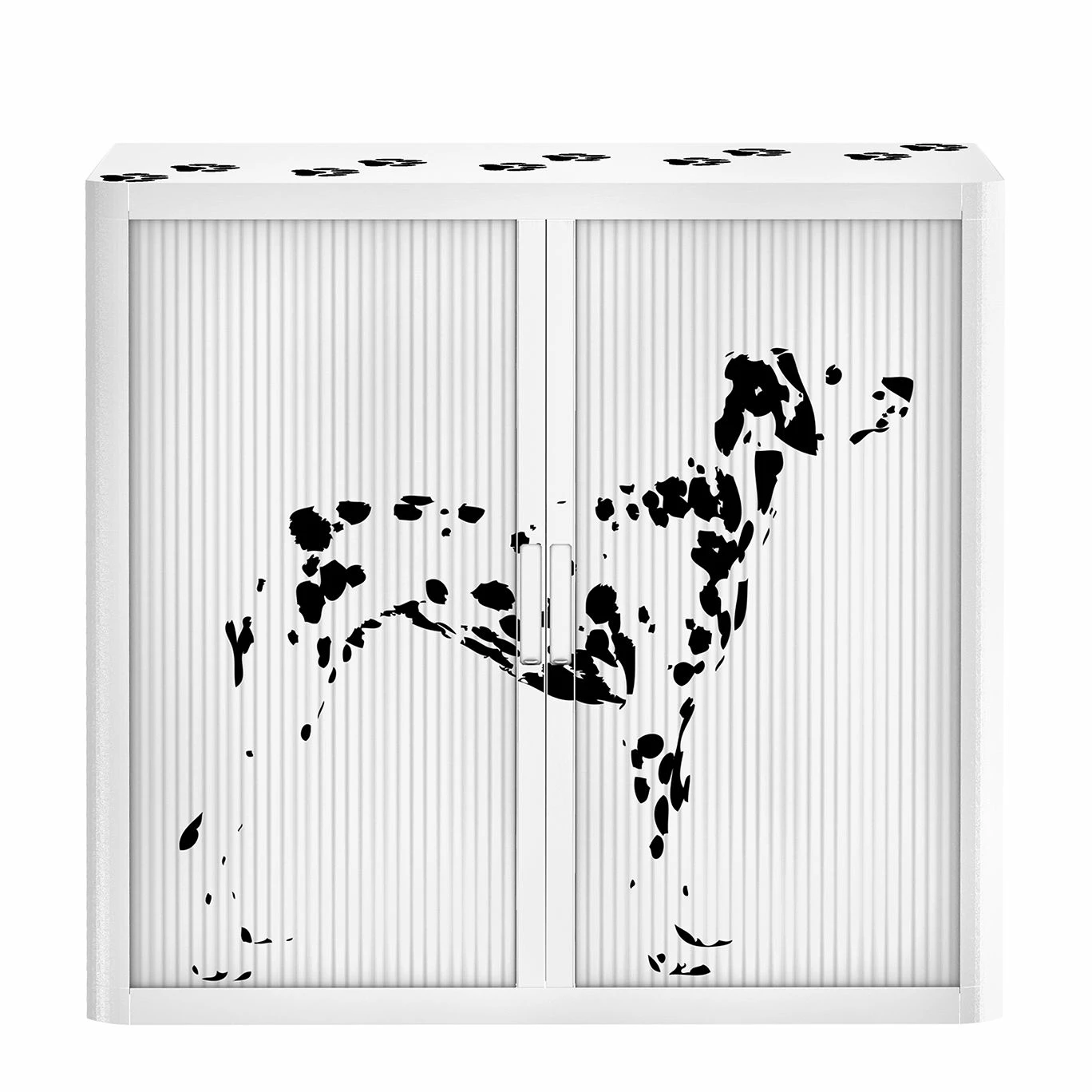 EasyOffice by Paperflow Rollladenschrank easyOffice - Pop Art Dalmatian - Schwarz / Weiß 5 EasyOffice by Paperflow Rollladenschrank easyOffice - Pop Art Dalmatian - Schwarz / Weiß – Bild 3