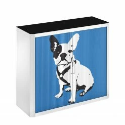EasyOffice by Paperflow Rollladenschrank easyOffice Pop Art Dog - Weiß / Blau -Möbel Verkäufe 2024 aktenschrank easyoffice pop art dog weiss blau 1956318