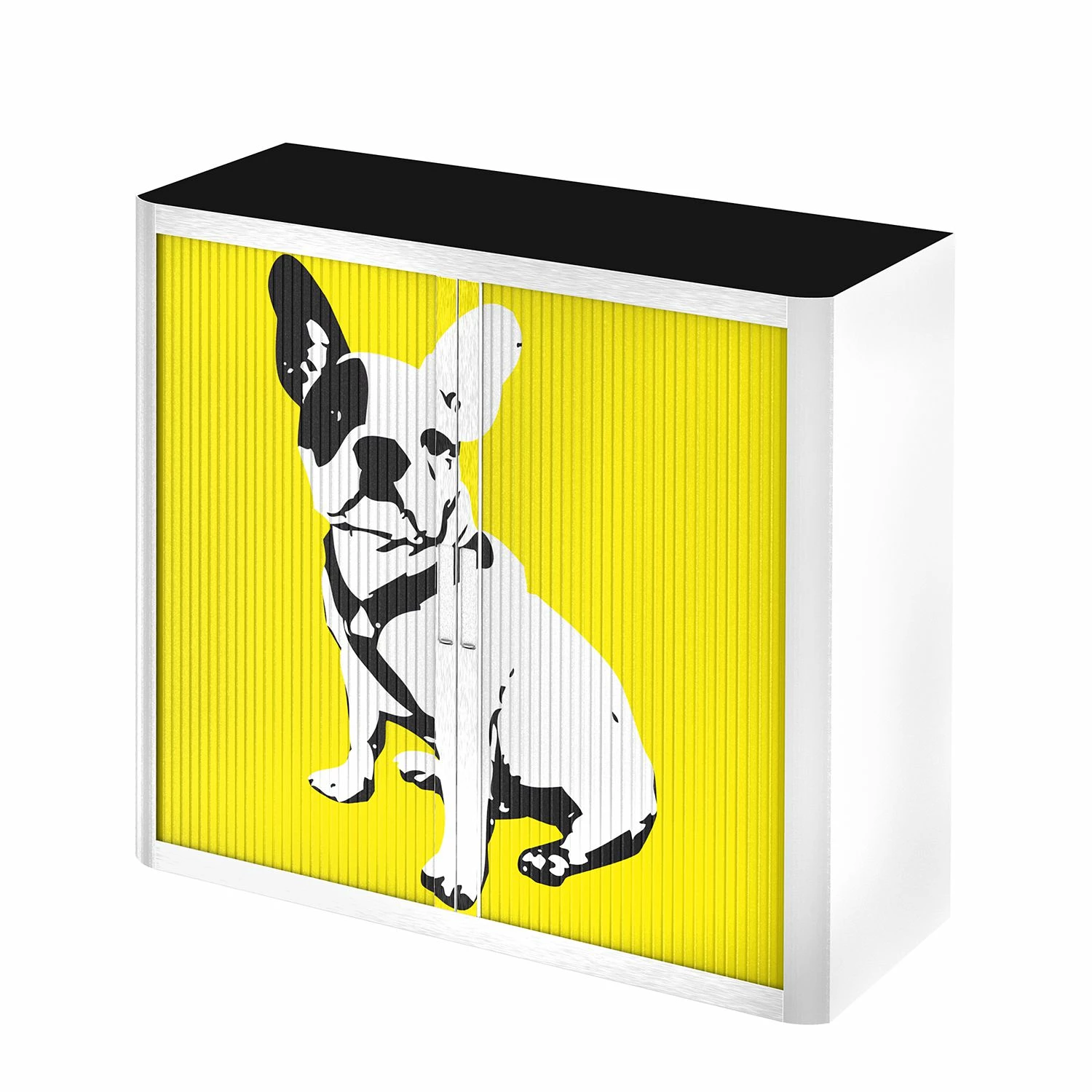 EasyOffice by Paperflow Rollladenschrank easyOffice Pop Art Dog - Weiß / Gelb 3 EasyOffice by Paperflow Rollladenschrank easyOffice Pop Art Dog - Weiß / Gelb