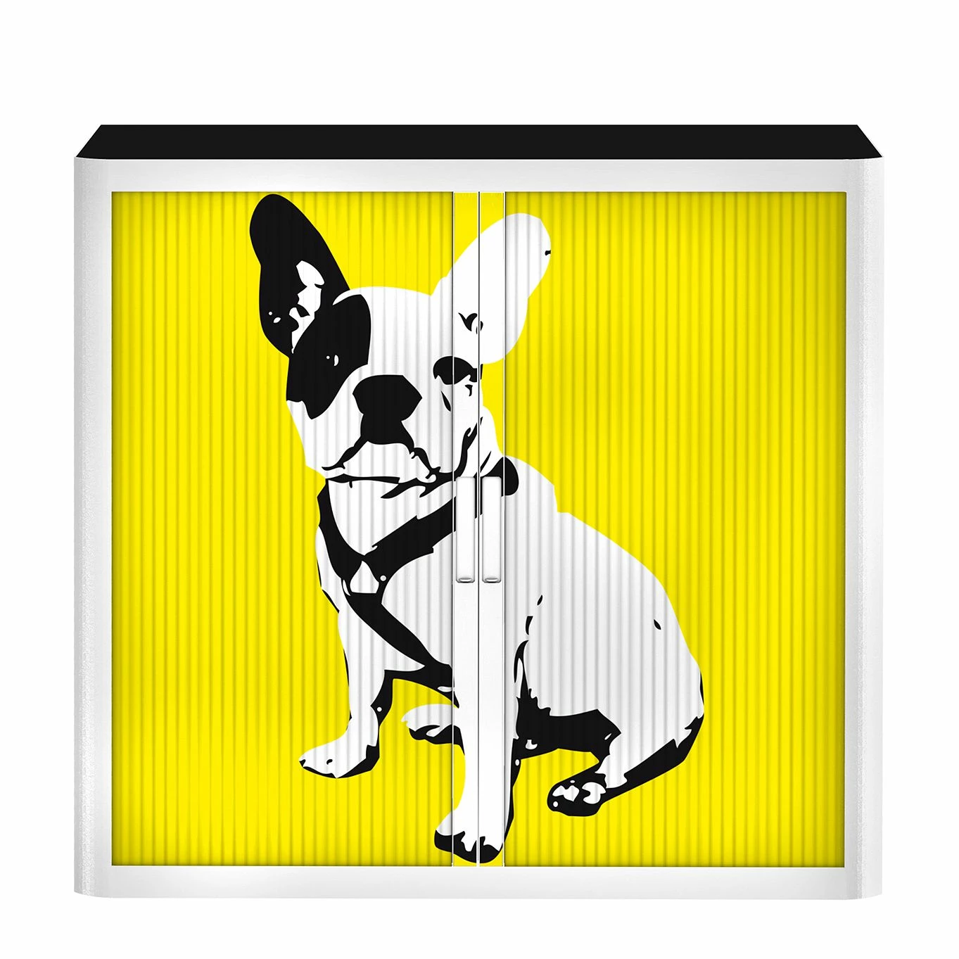 EasyOffice by Paperflow Rollladenschrank easyOffice Pop Art Dog - Weiß / Gelb 5 EasyOffice by Paperflow Rollladenschrank easyOffice Pop Art Dog - Weiß / Gelb – Bild 3