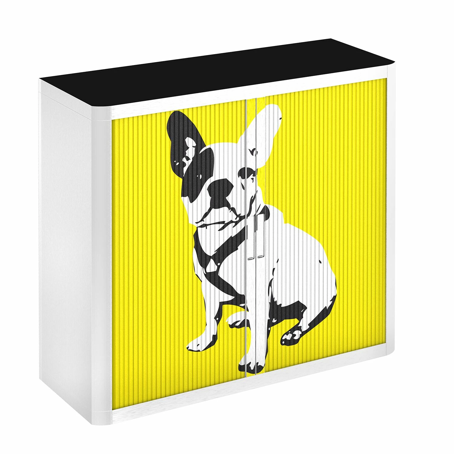 EasyOffice by Paperflow Rollladenschrank easyOffice Pop Art Dog - Weiß / Gelb 6 EasyOffice by Paperflow Rollladenschrank easyOffice Pop Art Dog - Weiß / Gelb – Bild 4