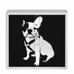 EasyOffice by Paperflow Rollladenschrank easyOffice Pop Art Dog - Weiß / Schwarz -Möbel Verkäufe 2024 aktenschrank easyoffice pop art dog weiss schwarz 1894550