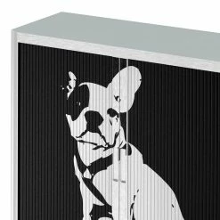 EasyOffice by Paperflow Rollladenschrank easyOffice Pop Art Dog - Weiß / Schwarz -Möbel Verkäufe 2024 aktenschrank easyoffice pop art dog weiss schwarz 1894558