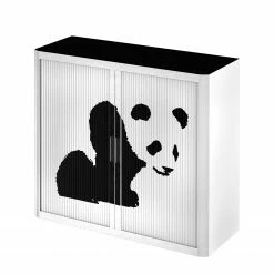 EasyOffice by Paperflow Rollladenschrank easyOffice - Pop Art Panda - Weiß / Schwarz