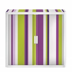 EasyOffice by Paperflow Rollladenschrank easyOffice Rayures - Lila / Weiß - Höhe: 104 cm -Möbel Verkäufe 2024 aktenschrank easyoffice rayures 104 cm 1891070