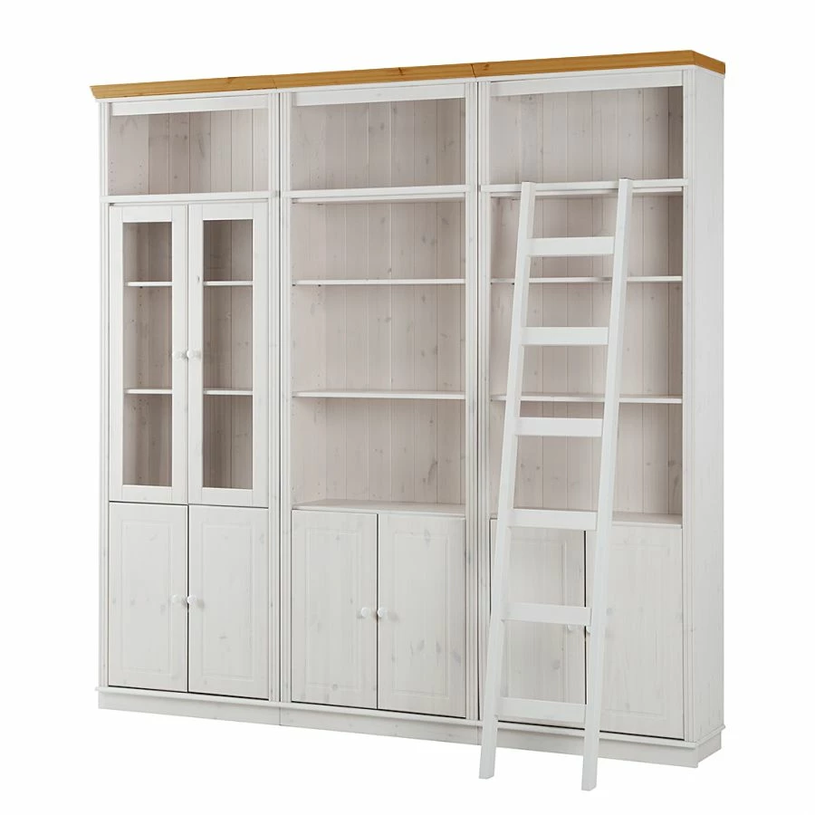 Maison Belfort Bücherwand Lillehammer V - Kiefer massiv - Kiefer Weiß / Kiefer Honig 3 Maison Belfort Bücherwand Lillehammer V - Kiefer massiv - Kiefer Weiß / Kiefer Honig