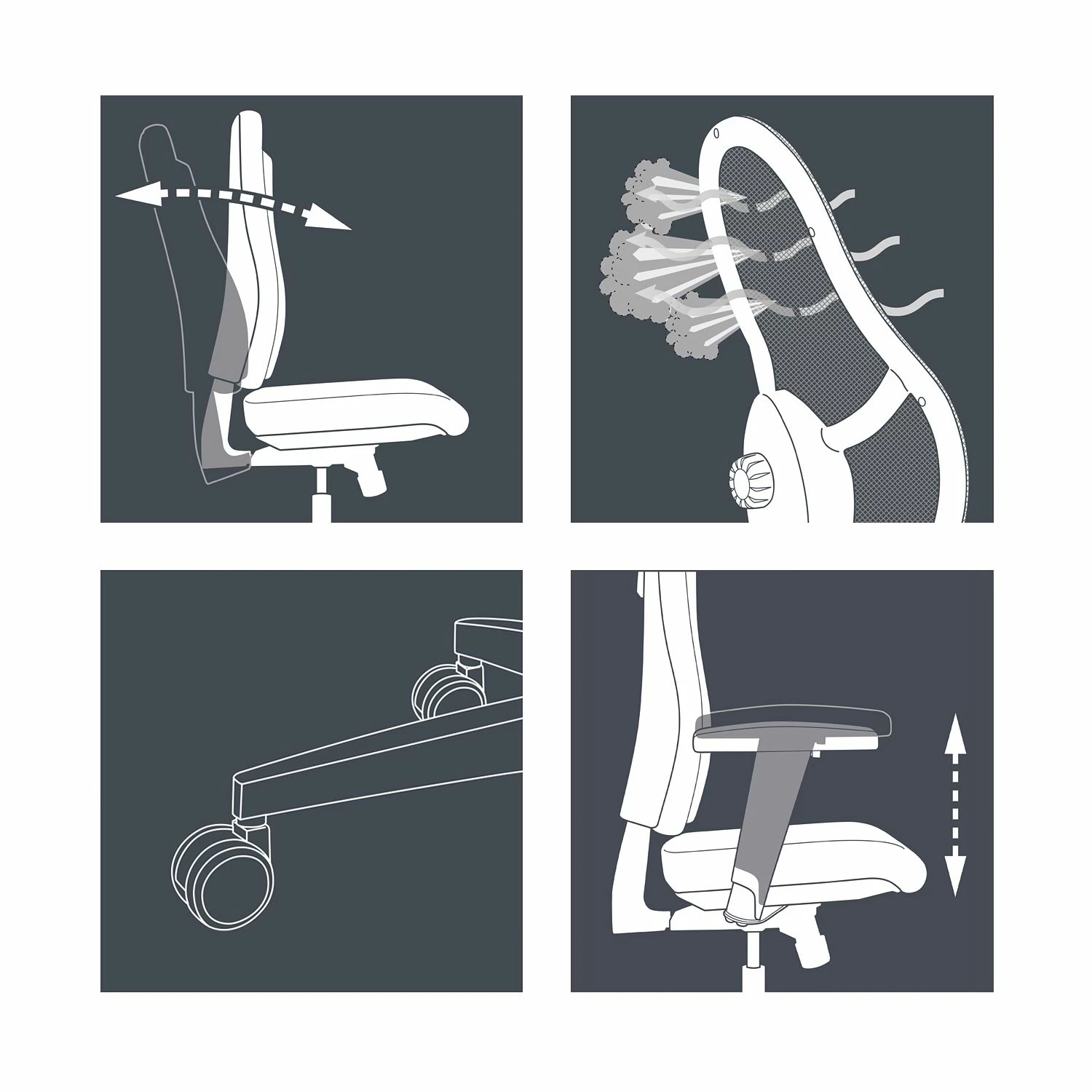 Topstar Bürodrehstuhl Sitness 15 - Blau 11 Topstar Bürodrehstuhl Sitness 15 - Blau – Bild 9