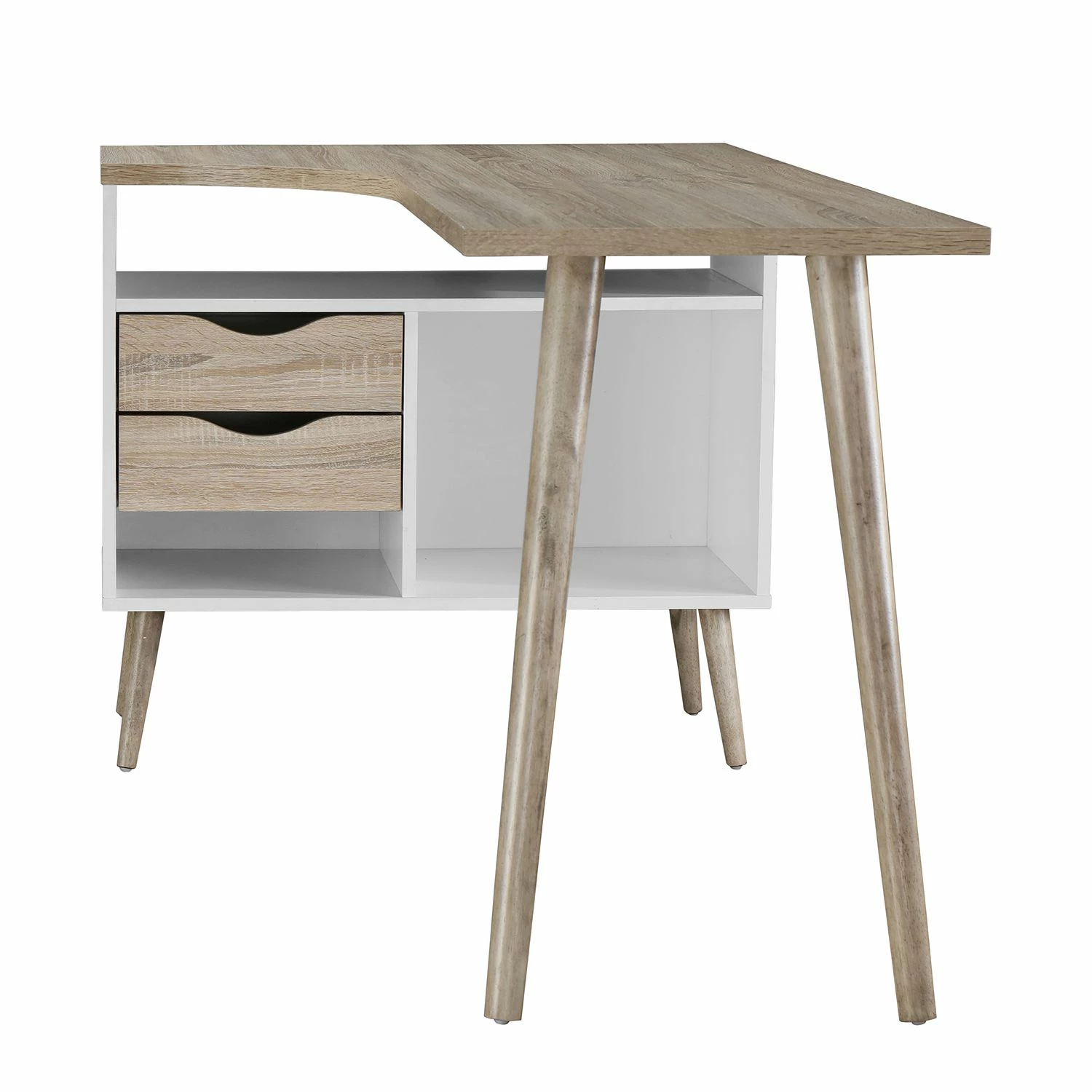 Mørteens Eckschreibtisch Sunndal - Eiche Dekor / Weiß 5 Mørteens Eckschreibtisch Sunndal - Eiche Dekor / Weiß – Bild 3