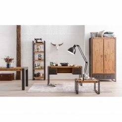 Ars manufacti Schreibtisch Manchester II - Akazie massiv/Metall -Möbel Verkäufe 2024 esstisch manchester ii mit ausziehfunktion akazie massiv metall 180 x 90 cm 4768528