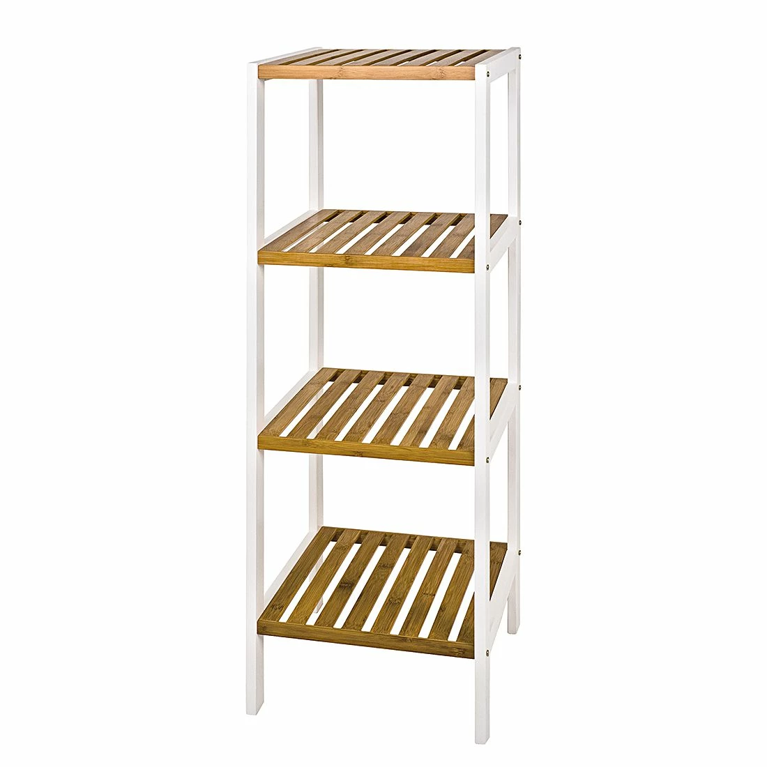 Home Design Regal Ilona IV - Bambus teilmassiv - Weiß / Bambus 3 Home Design Regal Ilona IV - Bambus teilmassiv - Weiß / Bambus