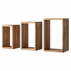 Ars Natura Wandregal Anamur (3er-Set) - Eiche